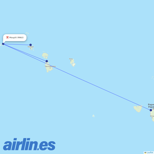 Air Tahiti at MAU route map