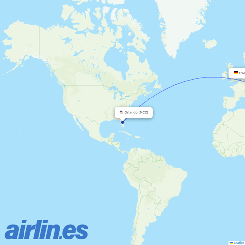 Airbus Transport International at MCO route map