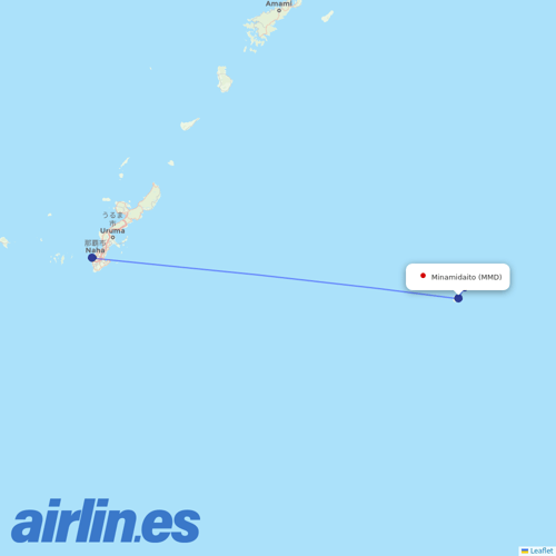 Japan Transocean Air at MMD route map