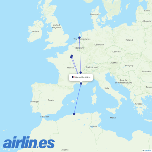 Air France at MRS route map