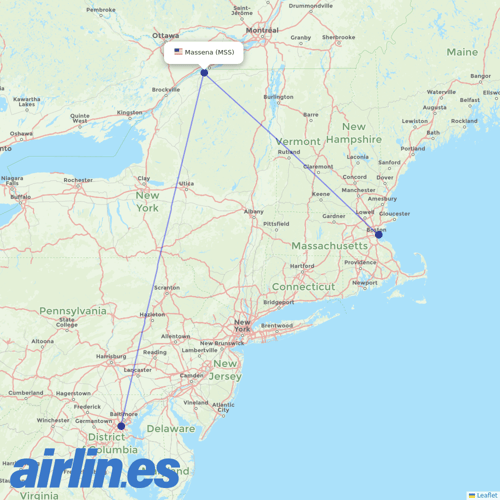 Boutique Air at MSS route map