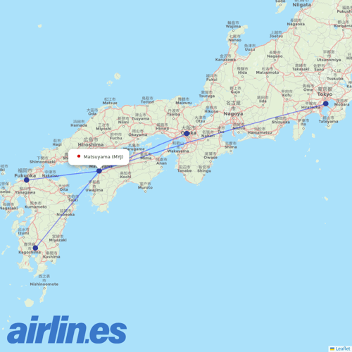 JAL at MYJ route map