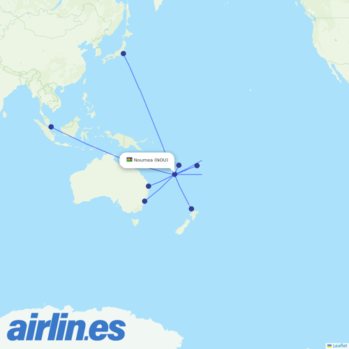 Aircalin at NOU route map
