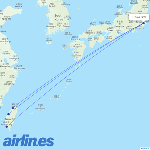 China Airlines at NRT route map