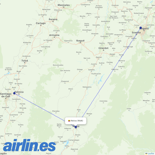 EasyFly at NVA route map