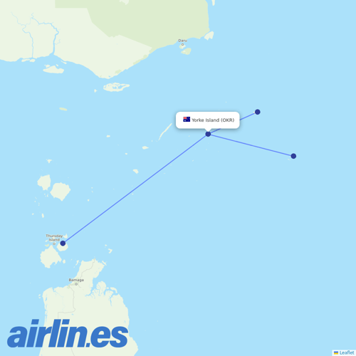 Skytrans Airlines at OKR route map