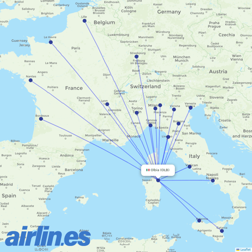 Volotea at OLB route map