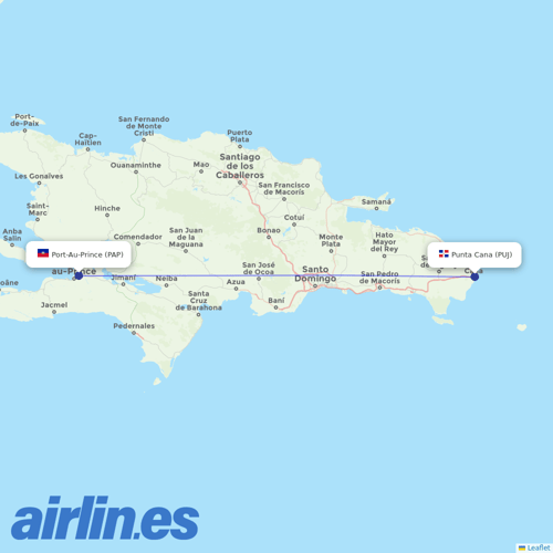 Air Caraibes at PAP route map