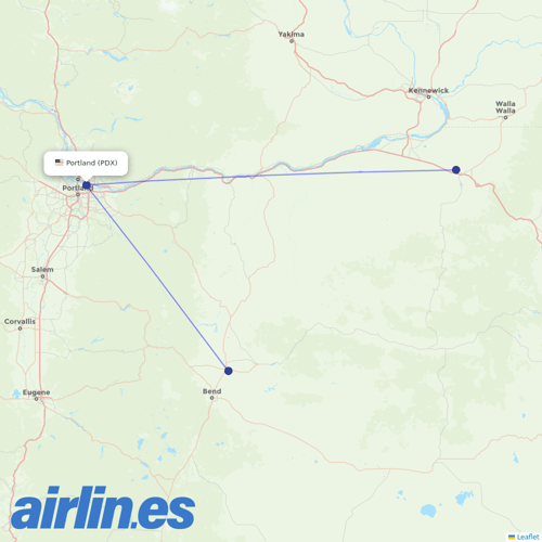 Boutique Air at PDX route map