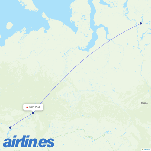 NordStar Airlines at PEE route map