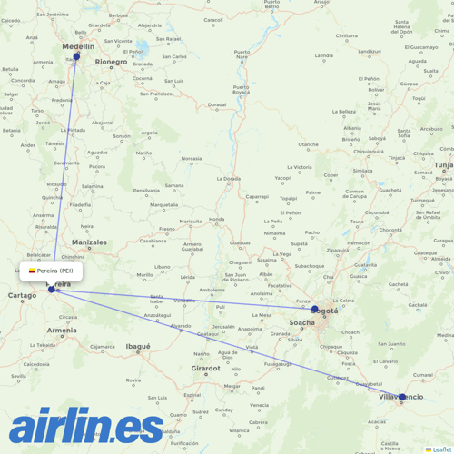 EasyFly at PEI route map