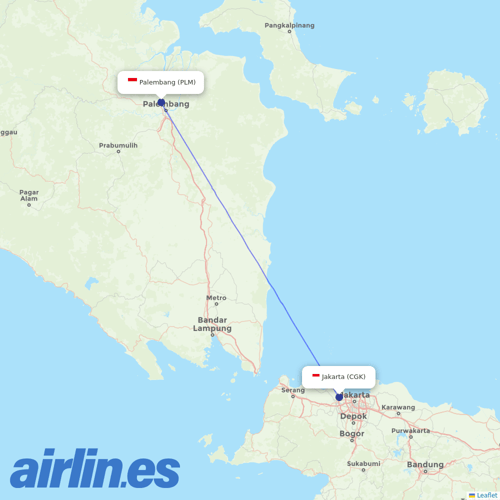 Garuda Indonesia at PLM route map