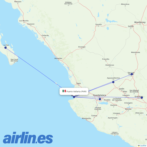 TAR Aerolineas at PVR route map