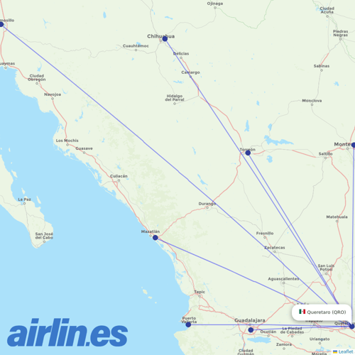TAR Aerolineas at QRO route map