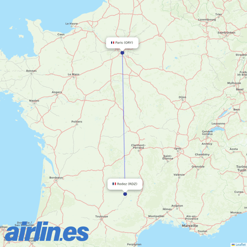 Flyest Lineas Aereas at RDZ route map