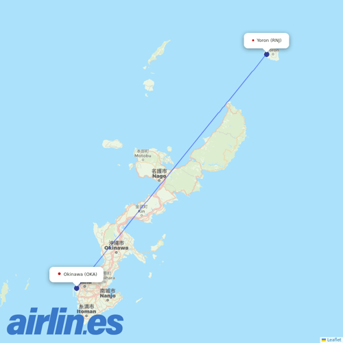 Japan Transocean Air at RNJ route map