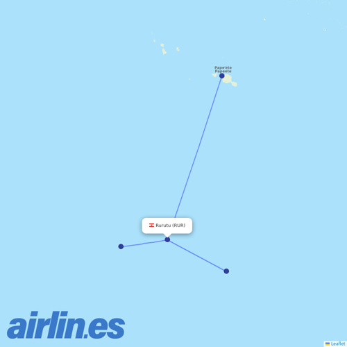 Air Tahiti at RUR route map