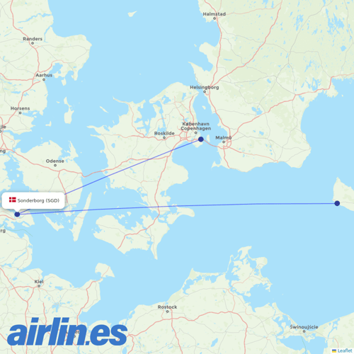 Air Alsie at SGD route map