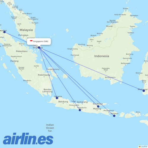 Batik Air at SIN route map
