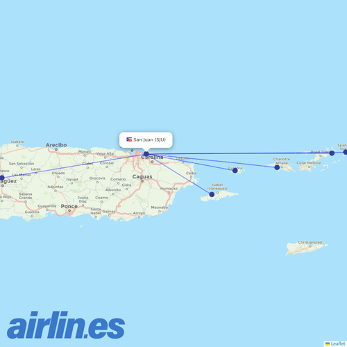 Cape Air at SJU route map