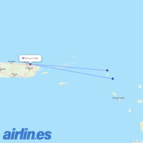 Tradewind Aviation at SJU route map