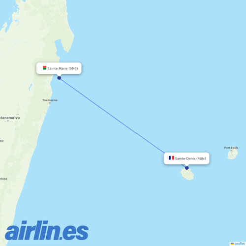 Air Madagascar at SMS route map