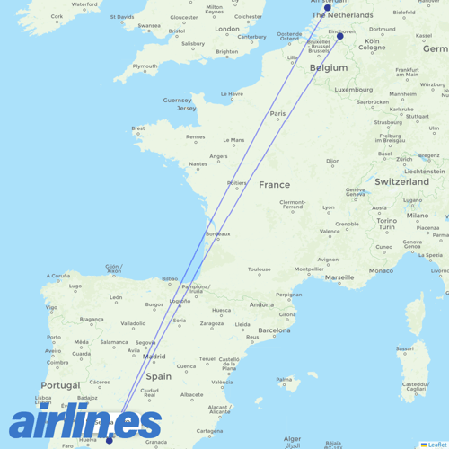 Transavia at SVQ route map