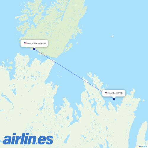Island Air Service at SYB route map