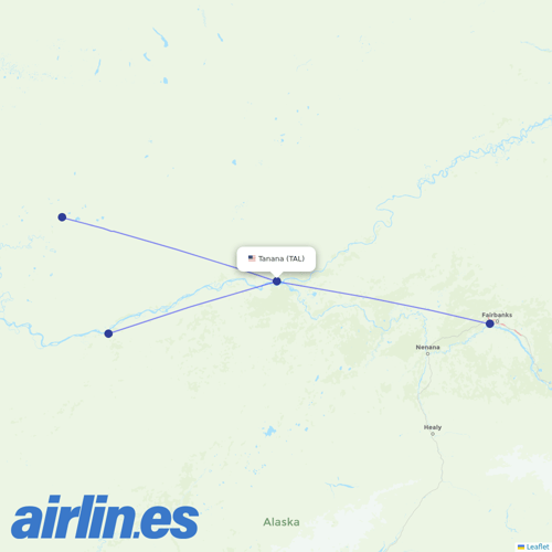 Astral Aviation at TAL route map