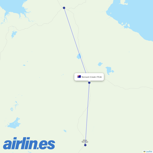 Airnorth at TCA route map