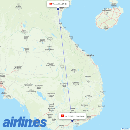 Bamboo Airways at THD route map