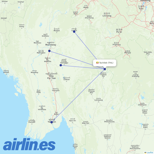 Air KBZ at THL route map