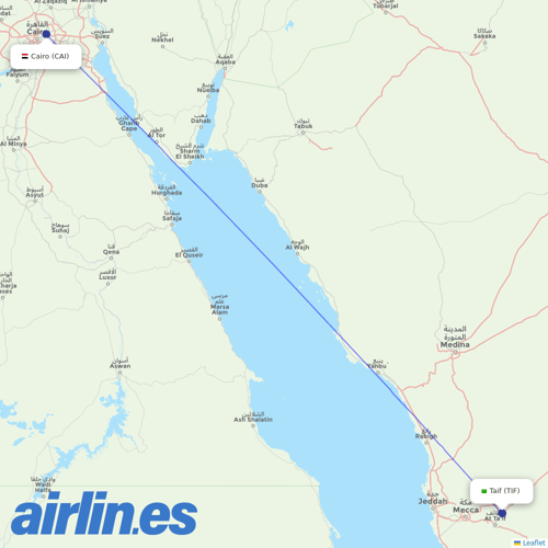 Air Arabia Egypt at TIF route map