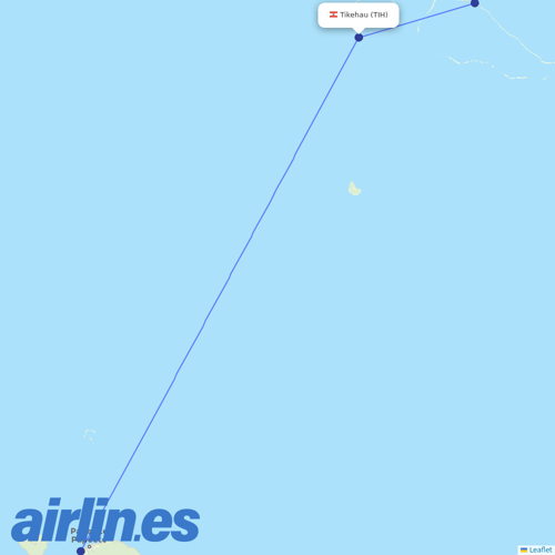 Air Tahiti at TIH route map
