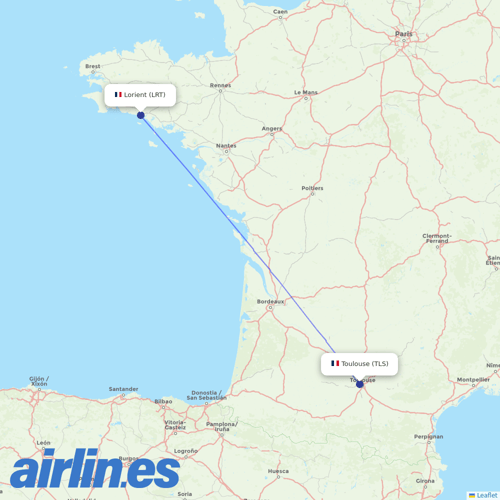 APG Airlines at TLS route map