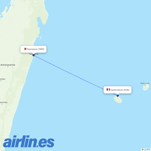 Air Austral at TMM route map