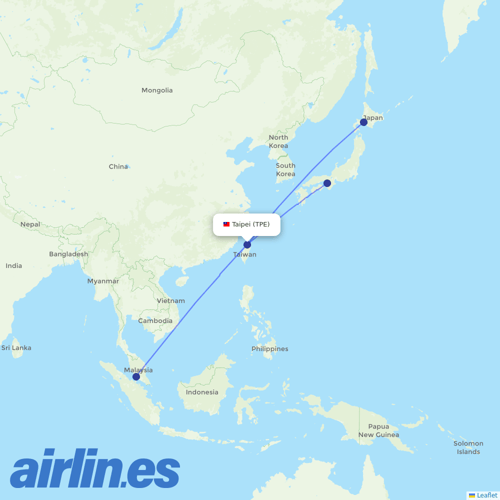 Batik Air Malaysia at TPE route map