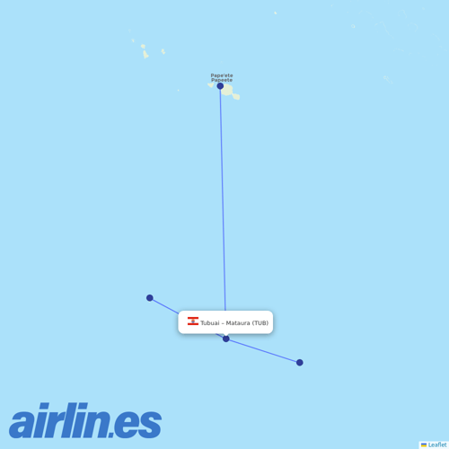 Air Tahiti at TUB route map