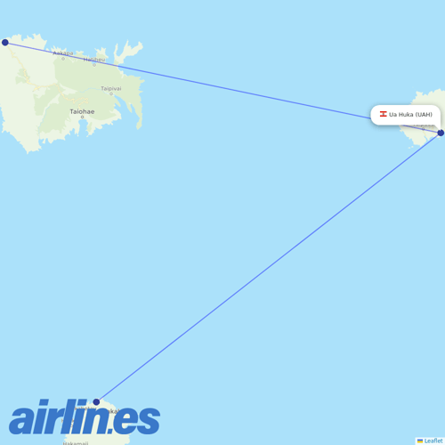 Air Tahiti at UAH route map