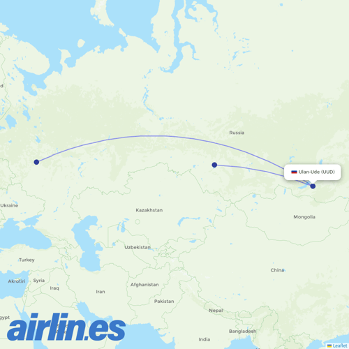 S7 Airlines at UUD route map