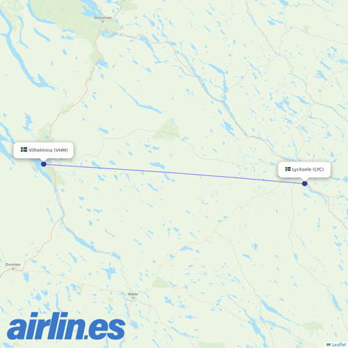Amapola Flyg at VHM route map