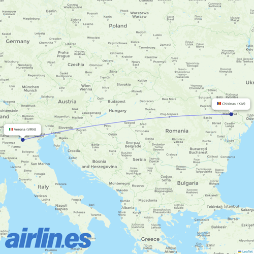 Fly One at VRN route map