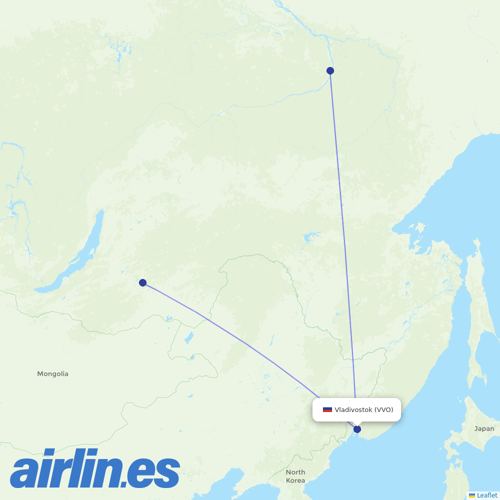 Yakutia at VVO route map