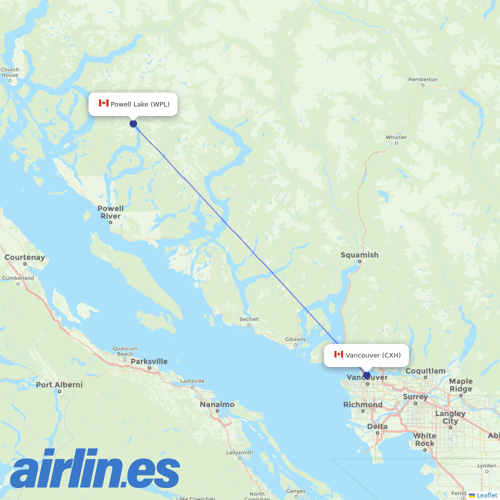 Harbour Air at WPL route map