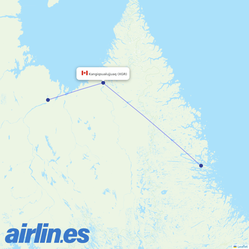 Air Inuit at XGR route map