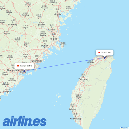 UNI Air at XMN route map