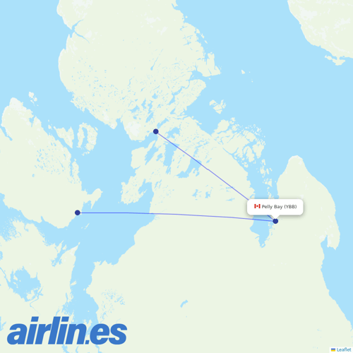 Canadian North at YBB route map