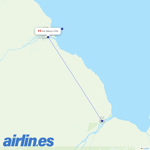 Air Creebec at YFA route map