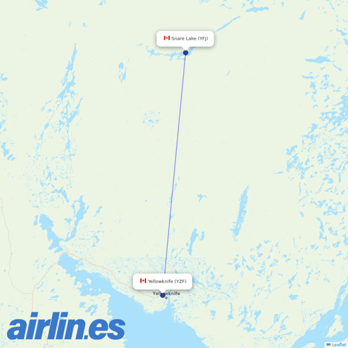 Air Tindi at YFJ route map