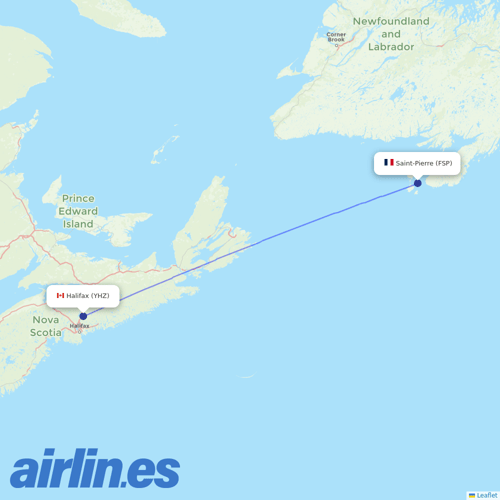 Air Saint Pierre at YHZ route map
